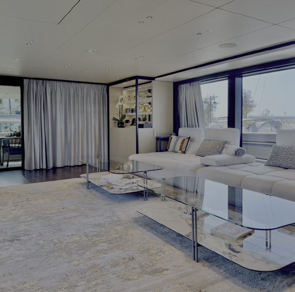 Saloon sofa and windows