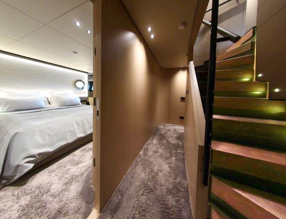 Cabin corridor with staircase